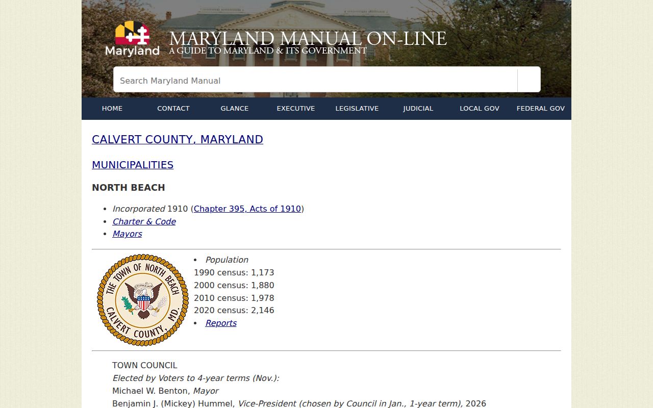 North Beach warrant records source: town hall municipal profile
